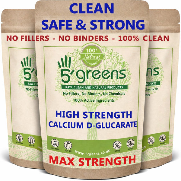 5greens High Strength Calcium D-Glucarate supplement pouch – 100% clean formula with no fillers or binders