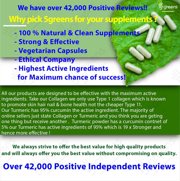 Ashwagandha Turmeric Extract capsules 12000mg - 5greens 5 greens clean capsules 5GREENS Ashwagandha Turmeric capsules