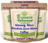 Mushroom Coffee infused with Ginseng , Maca , Rhodiola Lions Mane Instant Mushroom Coffee