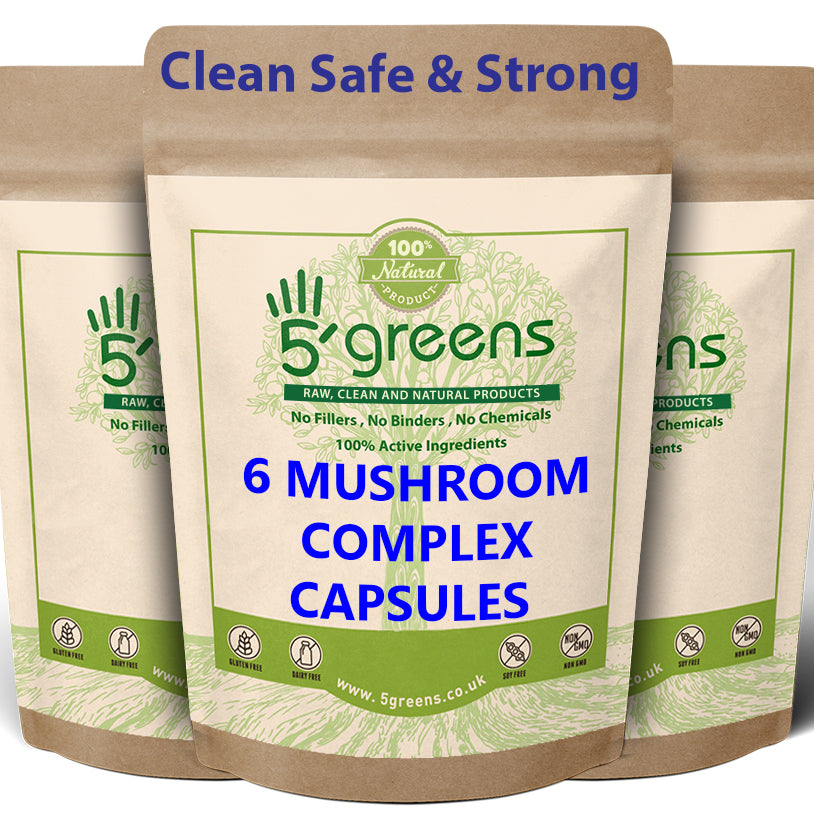 Mushroom Complex Lions Mane, Reishi ,Shitake, Chaga, Cordyceps Maitake 12,000mg