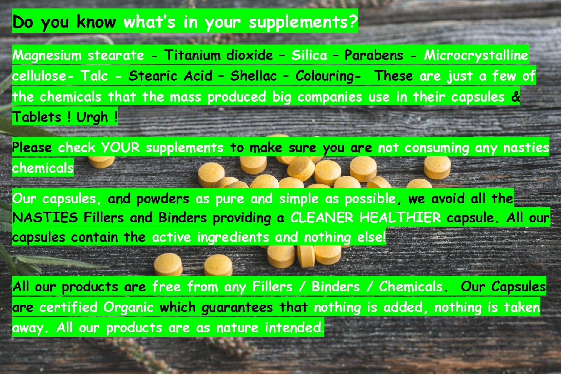 What exactly are in your supplements ?