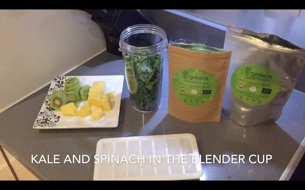 Spirulina and Wheatgrass Smoothie Video Recipe 5greens