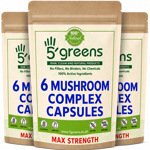 Mushroom Complex Lions Mane, Reishi ,Shitake, Chaga, Cordyceps Maitake 12,000mg