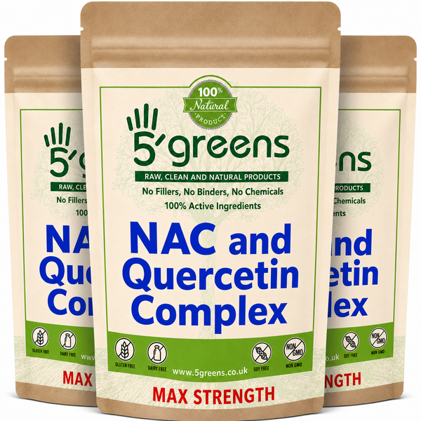 NAC N-Acetyl- Cysteine 650mg Quercetin 100mg & Vit C 50mg Complex