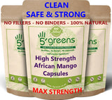 African Mango Extract 19000mg per capsule -  HIGHEST STRENGTH UK Capsules 5greens Superfoods 5 greens